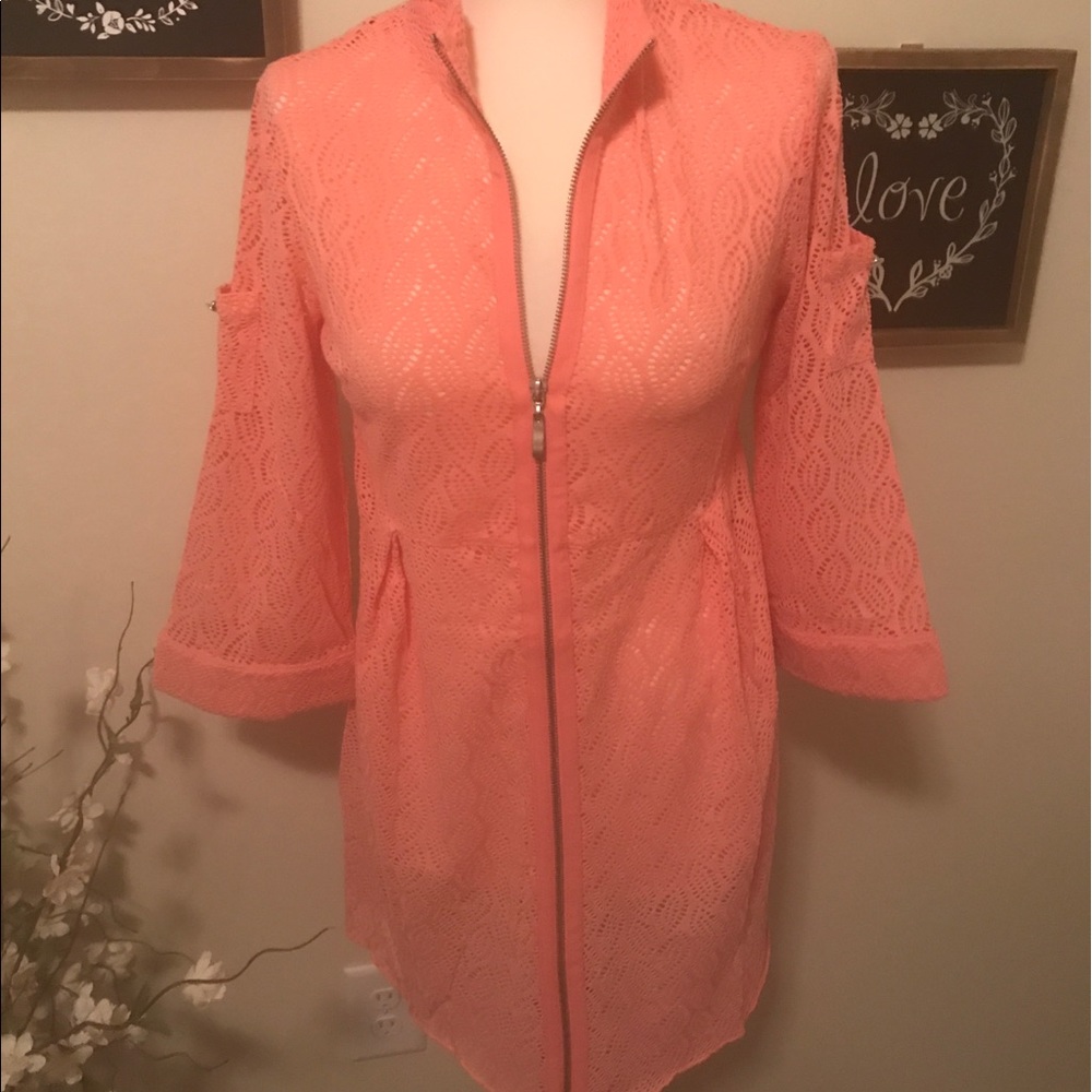Simply Noelle Jacket/Swim suit cover in Coral